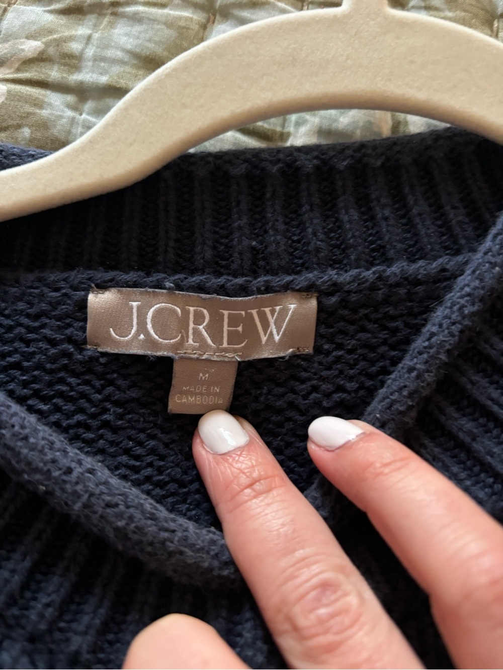 J.Crew Navy Ribbed Crewneck Sweater